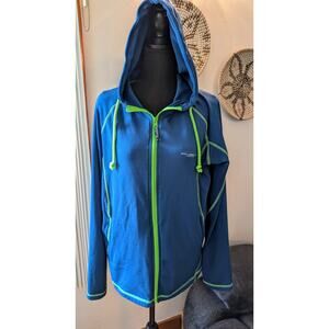 Women's Dutch Harbor Gear Size Large LS Teal Hoodie Activewear Zipper Unisex